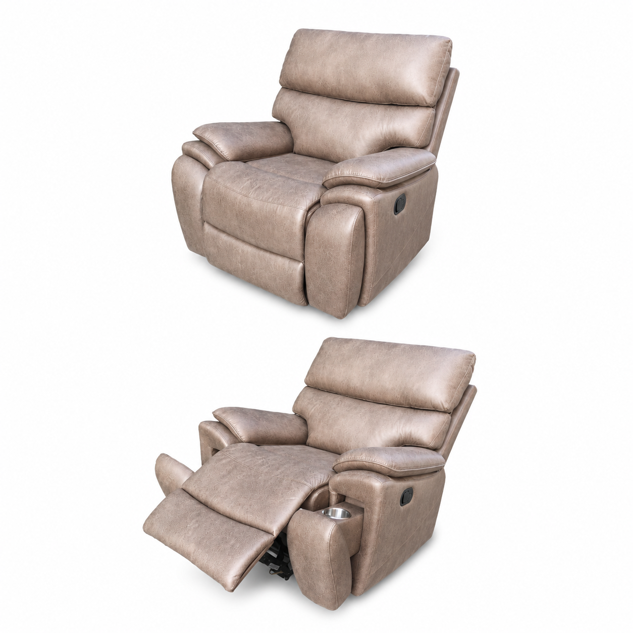 كرسي استرخاء ثابت مفرد SF-13 LIGHT BROWN - الصورة 2