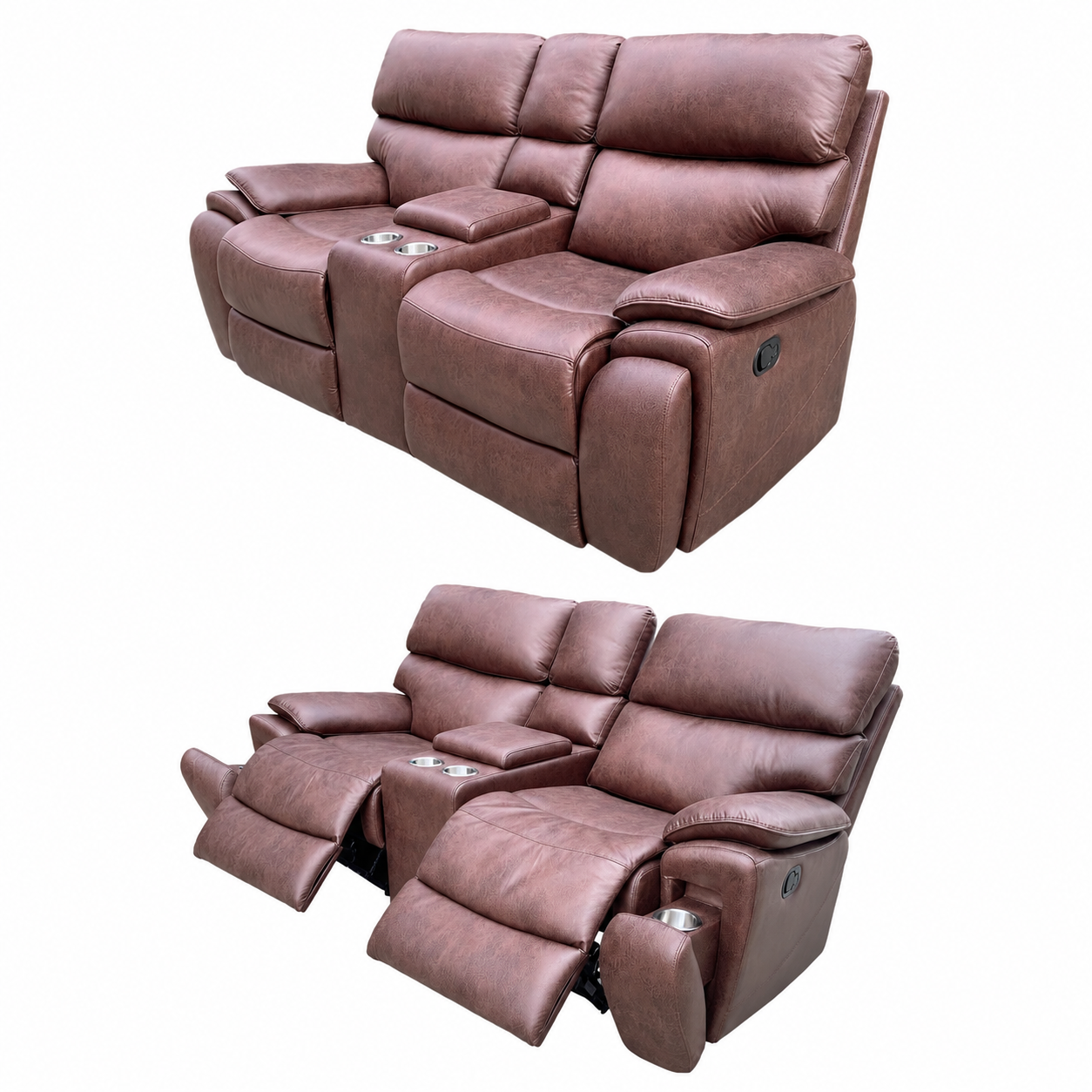 كرسي استرخاء ثابت ثنائي SF-14 DARK BROWN - الصورة 3
