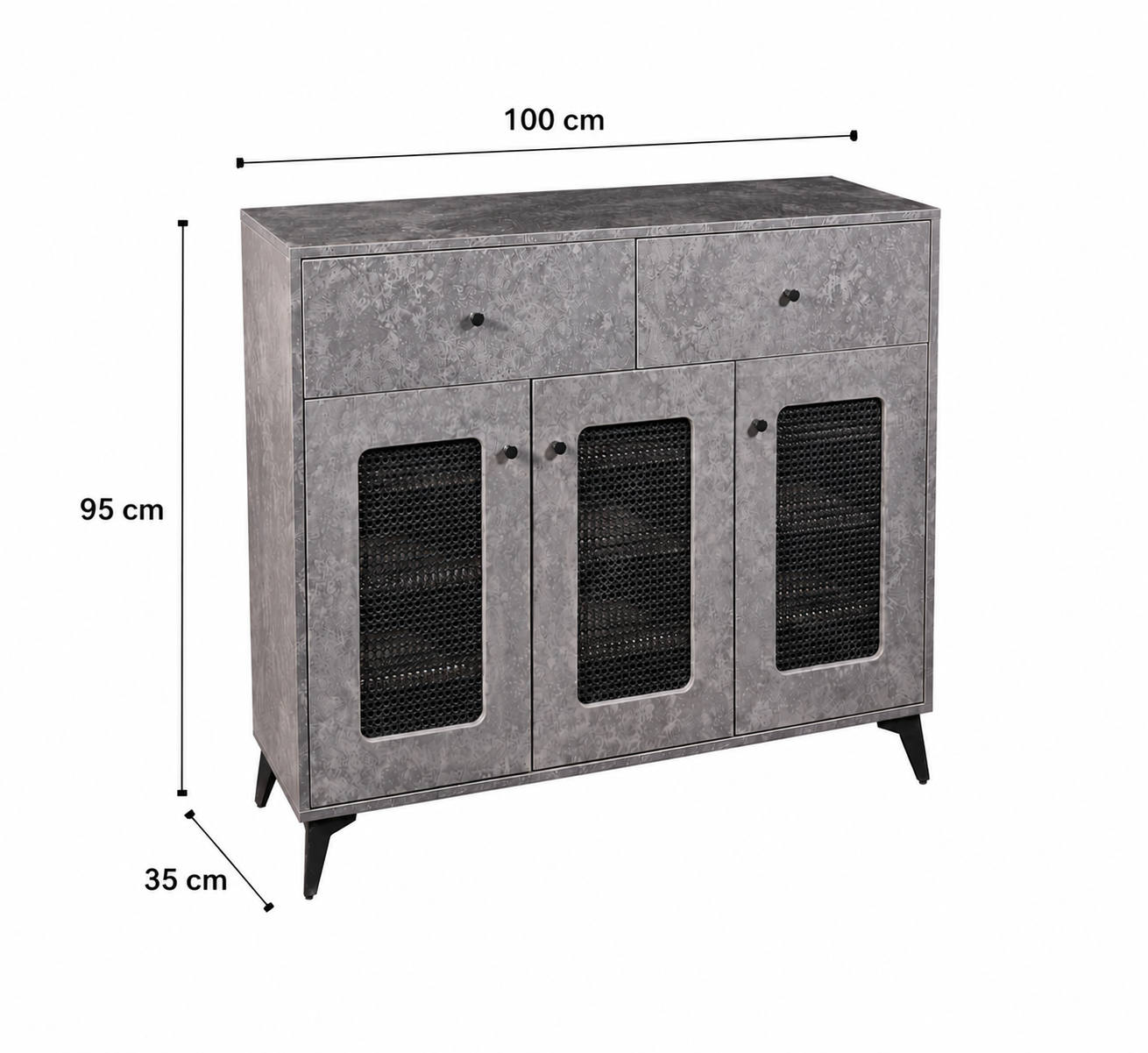 دولاب متعدد الاغراض 100 سم SC-31 GREY - الصورة 2