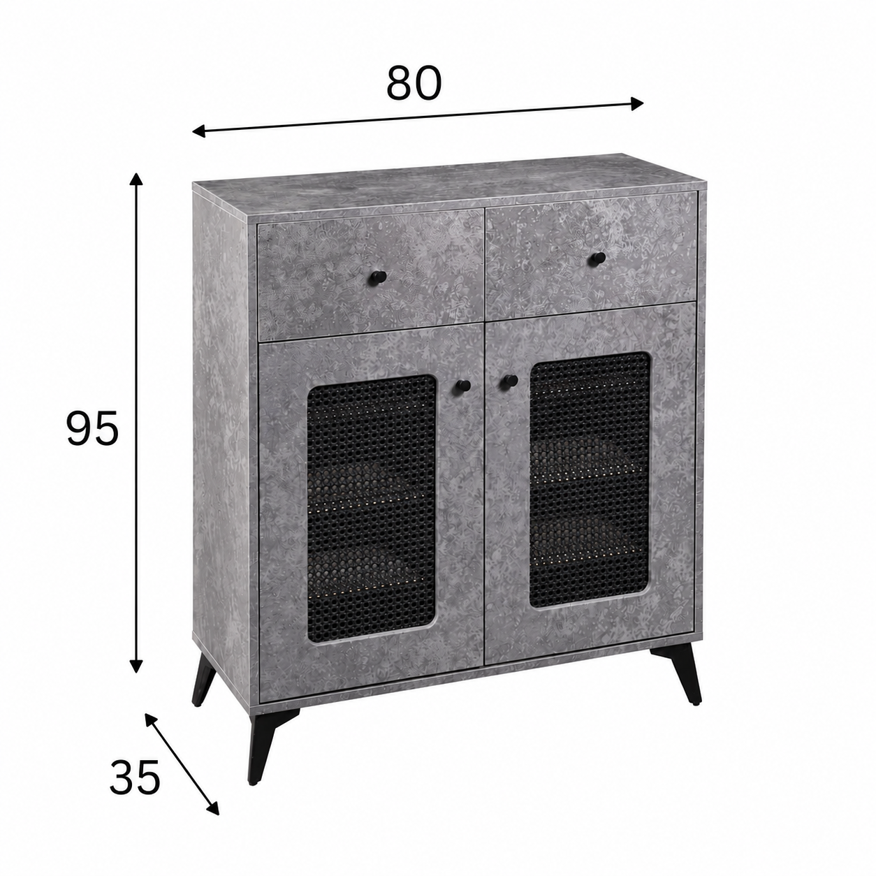 دولاب متعدد الاغراض 80 سم SC-31 GREY - الصورة 2